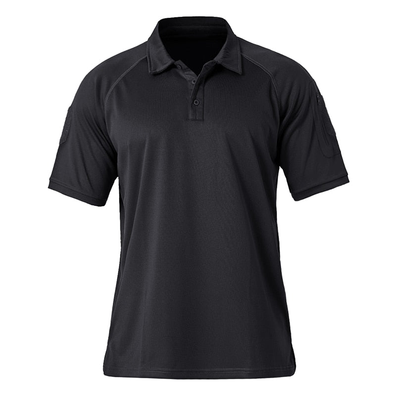 Summer Polo Shirts Men's Lightweight Botton Casual Golf Polos Breathable Military Tactical Polos Pullover Hike Clothing