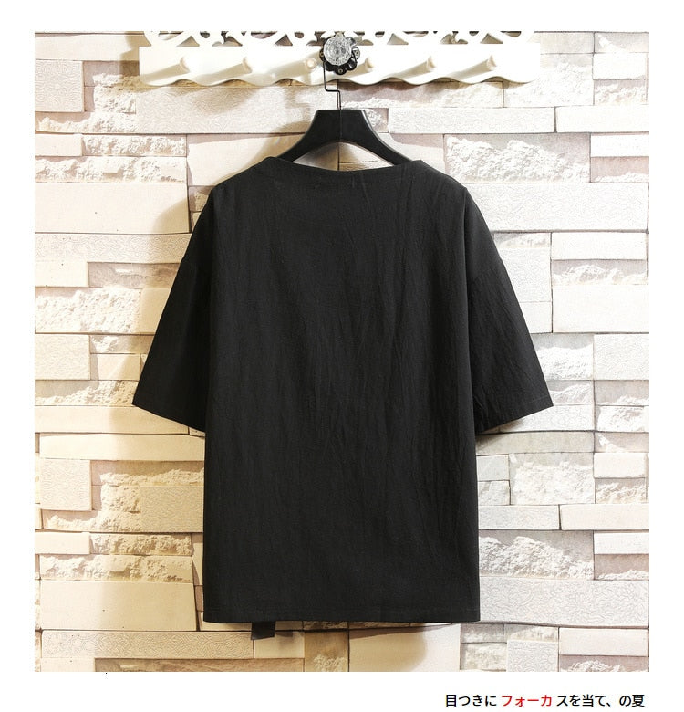 Men's Cotton Fashion T-shirt Funny Mens Summer White Tshirts Male Oversized Tee Shirts 5XL Casual T Shirt Tee For Man Streetwear
