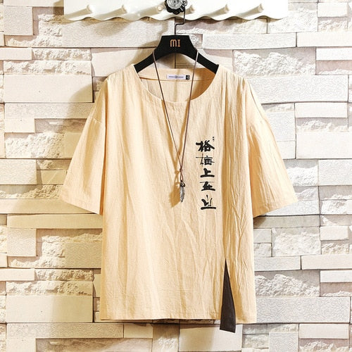 Men's Cotton Fashion T-shirt Funny Mens Summer White Tshirts Male Oversized Tee Shirts 5XL Casual T Shirt Tee For Man Streetwear
