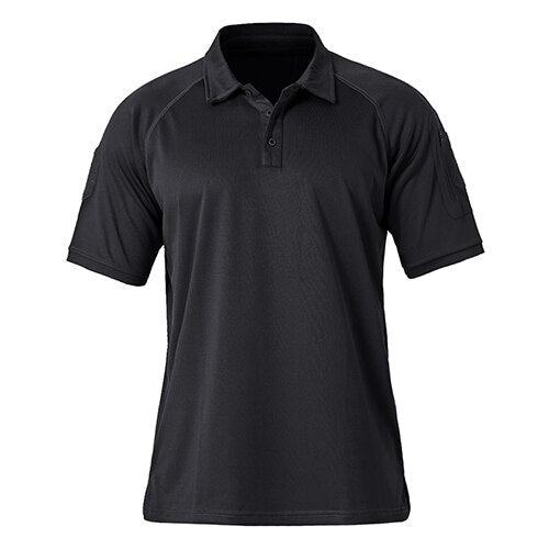 Summer Polo Shirts Men's Lightweight Botton Casual Golf Polos Breathable Military Tactical Polos Pullover Hike Clothing