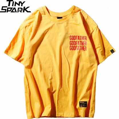 Geometry Triangle Eye T Shirts Men's Hip Hop T-Shirt Godfather Printed Casual Cotton Tops Tees New Summer Streetwear Tshirt
